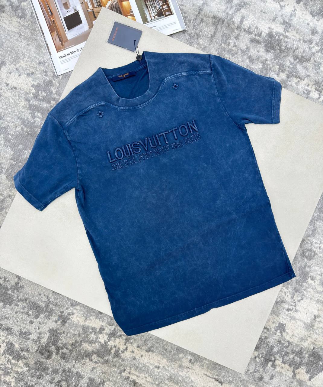 Louis Vuitton Washed Ribbed Cotton T-Shirts Men's Women's in Different Colors Reps Sale UK Best Quality AAA Replica