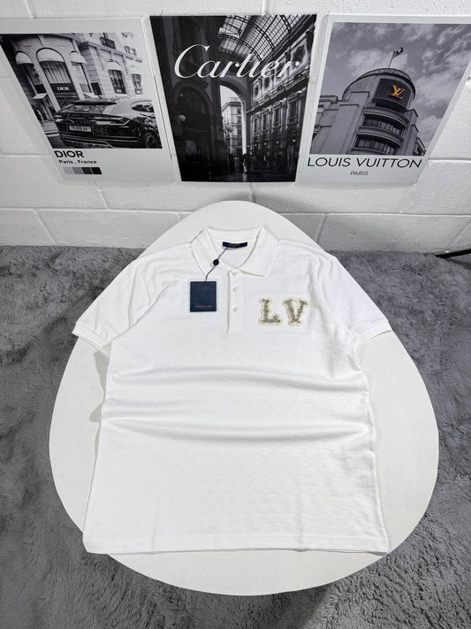 Louis Vuitton LV Monogram Polo Shirts Men's in 2 Colors Reps UK Sale Best Quality AAA Replica