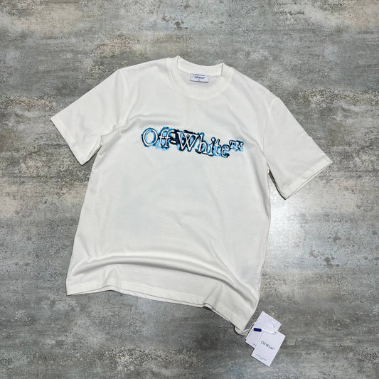 Off-White Cloudy Arrow Skate Logo Men's Women's T-Shirts in 2 Colors Reps Sale UK Best Quality AAA Replica