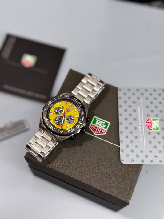 Tag Heuer Formula 1 Chronograph Men's Watches with Steel Bracelet in Different Dial Colors Reps UK Best Quality AAA Replica
