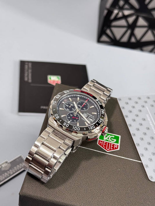 Tag Heuer Formula 1 Chronograph Men's Watches with Stainless Steel Bracelet in Different Dial Colors Reps UK Best Quality AAA Replica