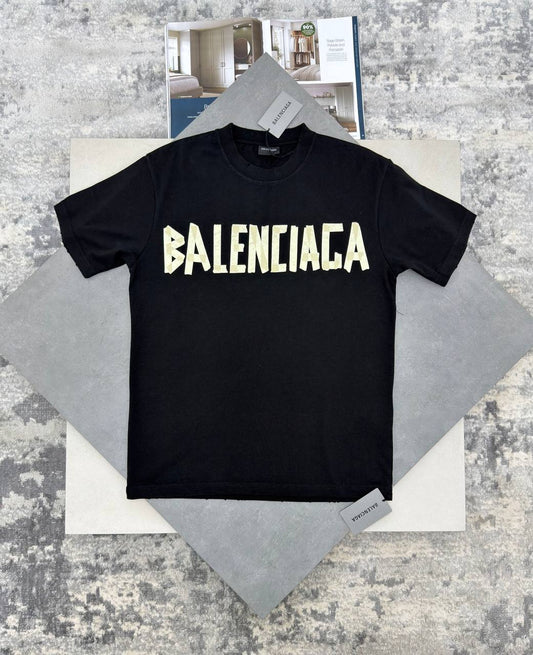 Balenciaga Tape Type Vintage Effect Men's Women's T-Shirts in 2 Colors Reps Sale UK Best Quality AAA Replica