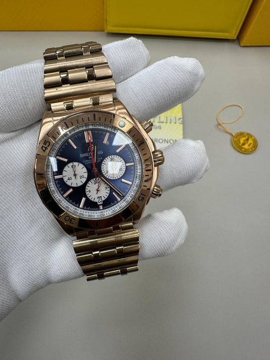 Breitling Chronometer 1884 Full Rose Gold Swiss Men's Watch UK Best Quality Reps AAA Replica