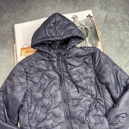 Louis Vuitton Monogram Quilted Hooded Blouson Jackets Men's Women's in 2 Colors Reps UK Best Quality AAA Replica