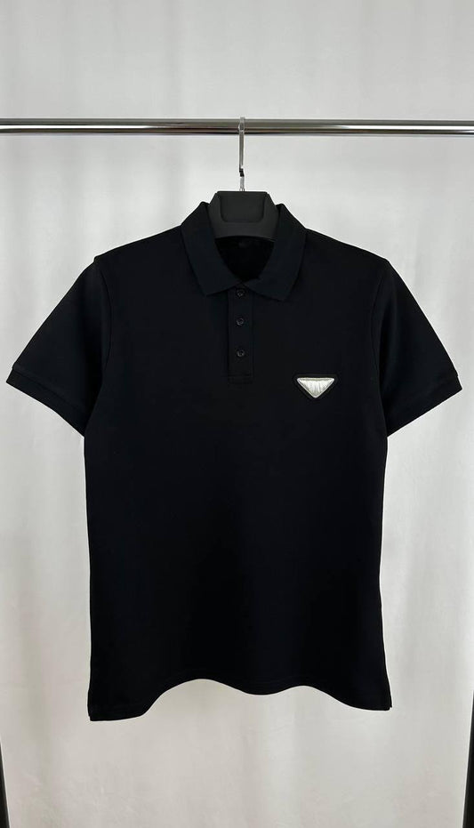 Prada Triangle-Logo Cotton Piqué Polo Shirts Men's in 2 Colors Reps Sale UK Sale Best Quality AAA Replica