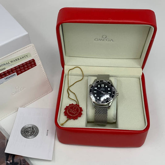 Omega Seamaster Diver James Bond 60th Anniversary Black Dial 210.30.42.20.01.001 Men's Watch Reps UK Best Quality Sale AAA Replica