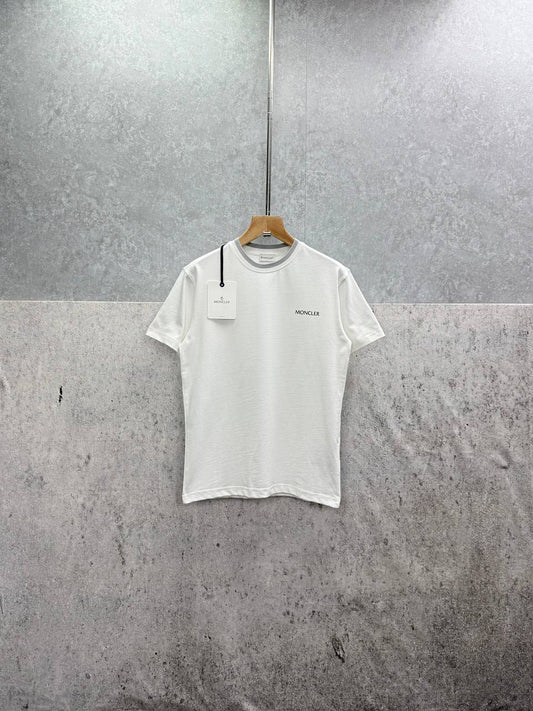 Moncler Rubberized Logo Print Cotton-Jersey T-Shirt Men's Women's in 2 Colors Reps UK Best Quality Sale AAA Replica