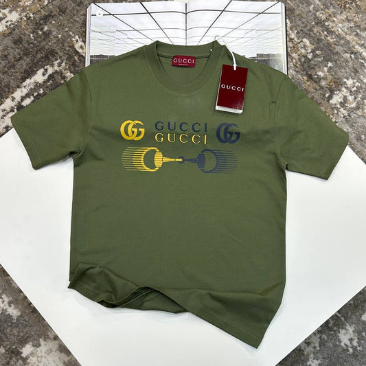Gucci Horsebit Blurred Logo Men's Women's T-Shirts in Different Colors Reps Sale UK Best Quality Sale AAA Replica