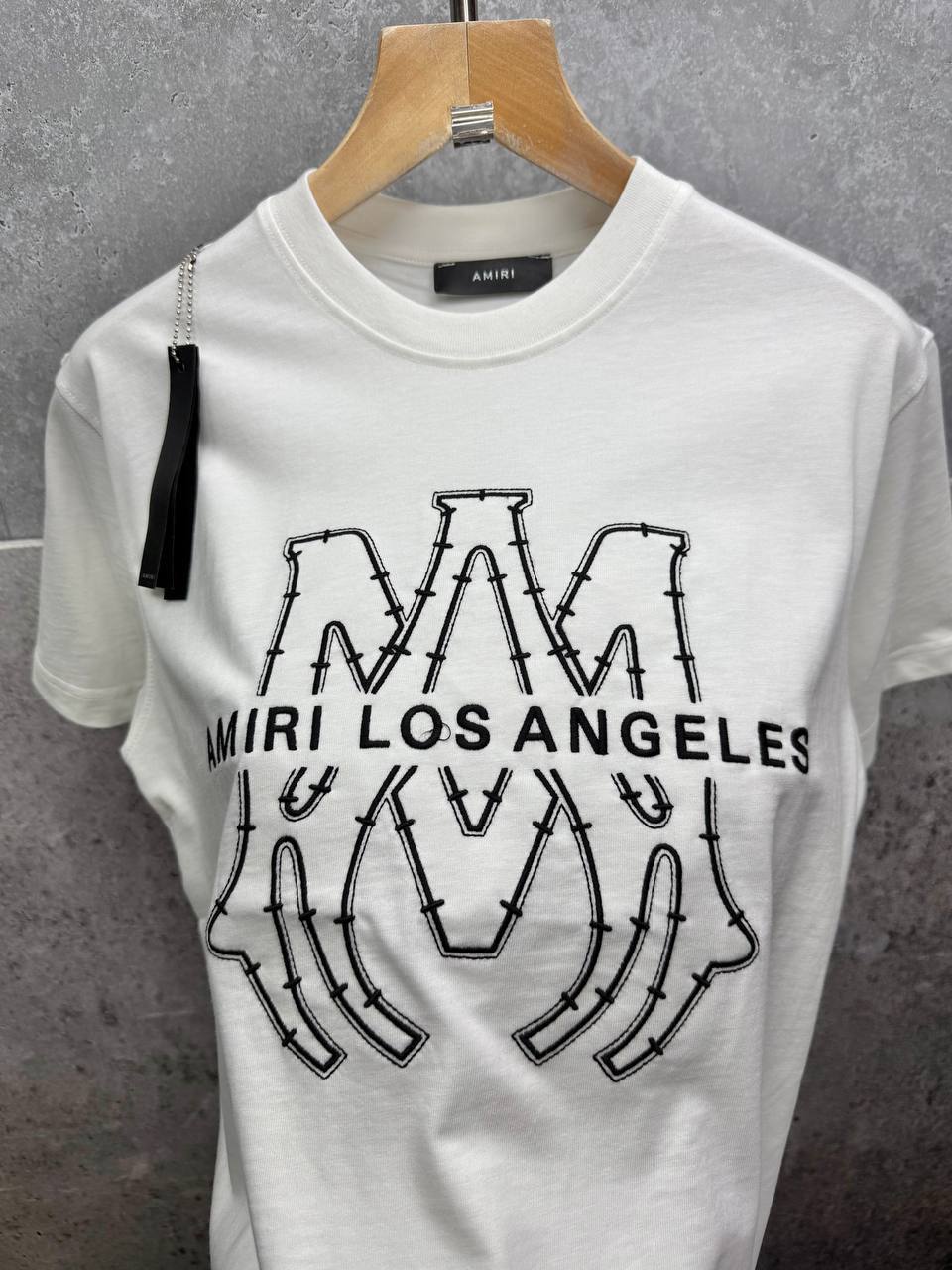 Amiri "AMIRI LOS ANGELES" MA Graphic Monogram Logo T-shirt Men's Women's in 2 Colors Reps UK Best Quality Sale AAA Replica
