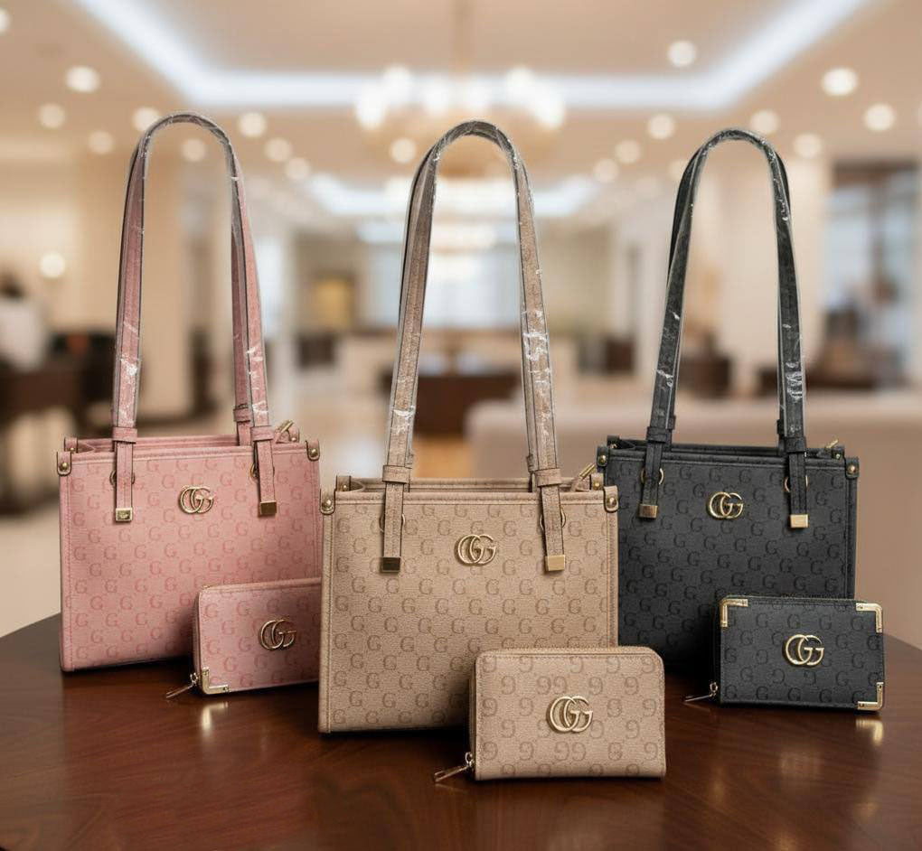 Gucci Inspired Monogram Tote Bag and Wallet Set in Different Colors Women's Reps Sale UK Best Quality AAA Replica