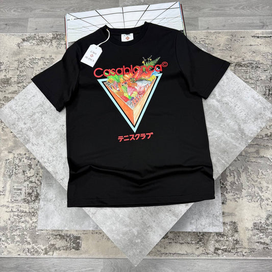 Casablanca Triangle-Print Graphic Men's Women's T-Shirts in 2 Colors Reps Sale UK Best Quality AAA Replica