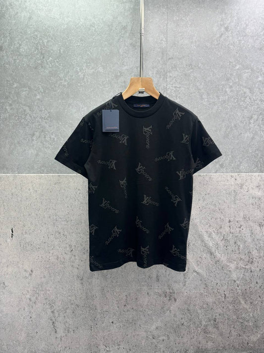 Louis Vuitton Essential Script Logo T-Shirts Men's Women's in 2 Colors Reps Sale UK Best Quality AAA Replica