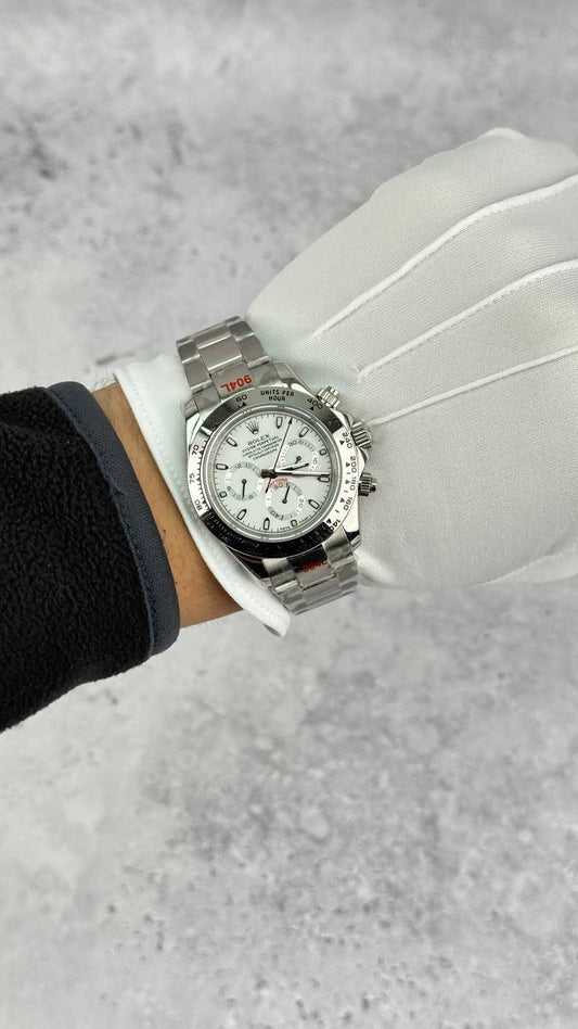 Rolex Daytona White Dial Silver Bracelet Men's Watch Reps Sale UK Best Quality AAA Replica