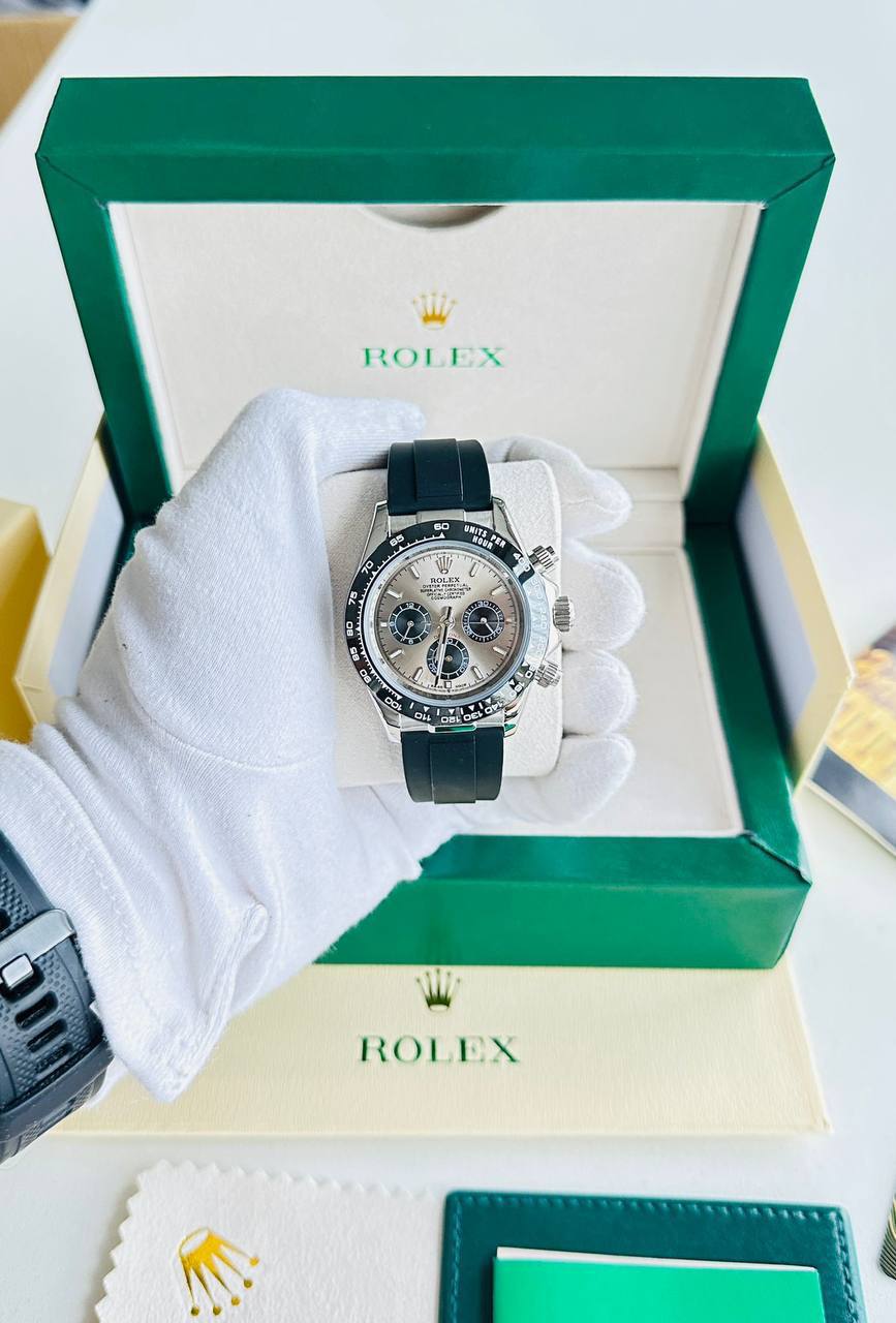 Rolex Oyster Perpetual Cosmograph Daytona Men's Watch Reference 116519LN in Grey Dial and Black Oysterflex Bracelet UK Best Quality Reps AAA Replica