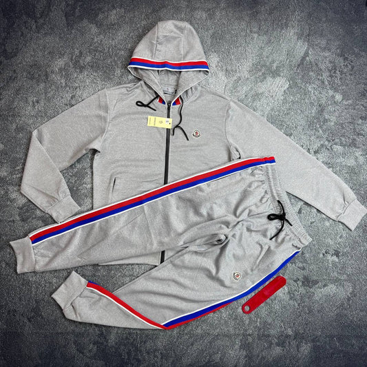 Moncler Zip-Up Tracksuit with Tricolor Stripes in Different Colors Men's Reps Sale UK Best Quality AAA Replica