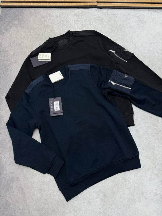 Prada Cotton Fleece And Re-nylon Men's Women's Jumper in 2 Colors Reps UK Best Quality AAA Replica