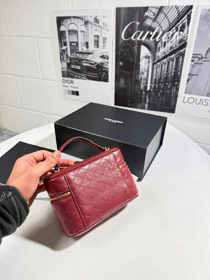 Saint Laurent Gaby Vanity Leather Women's Shoulder Bag Red Reps Sale UK Best Quality AAA Replica
