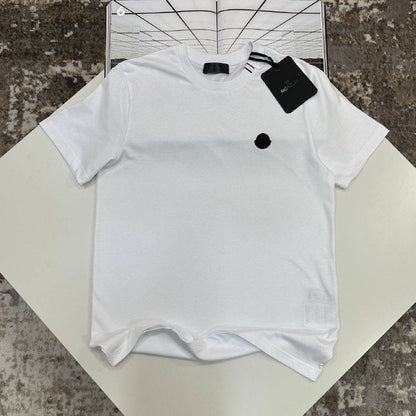 Moncler Logo Patch Cotton T-Shirt Men's Women's in Different Colors Reps Sale UK Best Quality Replica