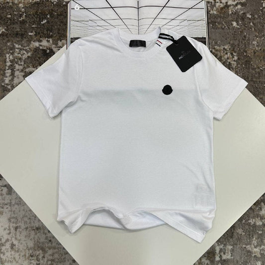 Moncler Logo Patch Cotton T-Shirt Men's Women's in Different Colors Reps Sale UK Best Quality Replica