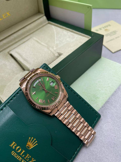 Rolex Day-Date 40 Everose Gold with President Bracelet Men's Watch in 2 Dial Colors Reps UK Best Quality Reps AAA Replica