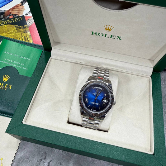 Rolex Day-Date 40 Wrist Watch Men's Reference 228239 Blue Ombré Roman Dial Reps UK Best Quality AAA Replica