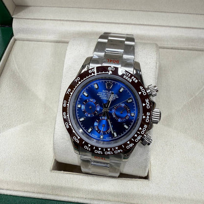 Rolex Daytona Cosmograph Watch Men's Reference 116509 Blue Dial Silver Bracelet Reps UK Best Quality AAA Replica