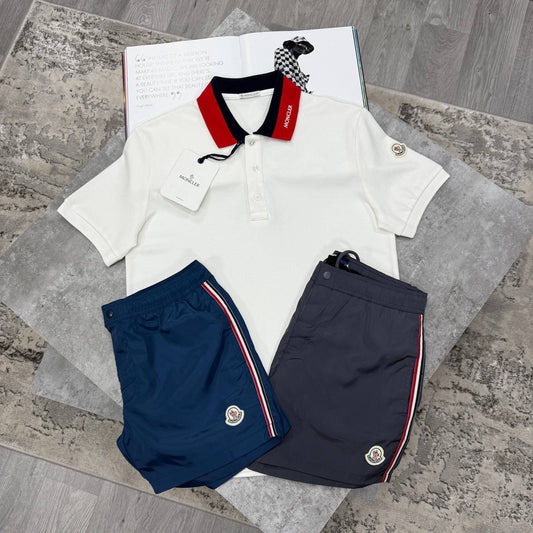 Moncler Collar Embroidered Logo Polo Shirts & Shorts Set Men's in Different Colors Reps UK Sale Best Quality AAA Replica