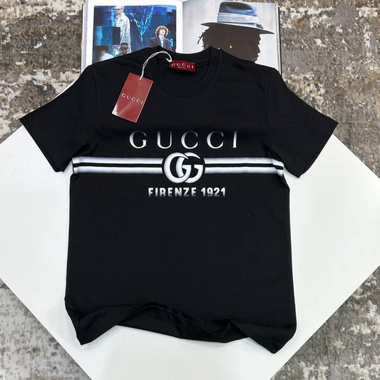 Gucci GG Firenze 1921 Men's Women's T-Shirts in 2 Colors Reps Sale UK Best Quality Sale AAA Replica