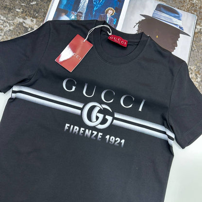 Gucci GG Firenze 1921 Men's Women's T-Shirts in 2 Colors Reps Sale UK Best Quality Sale AAA Replica