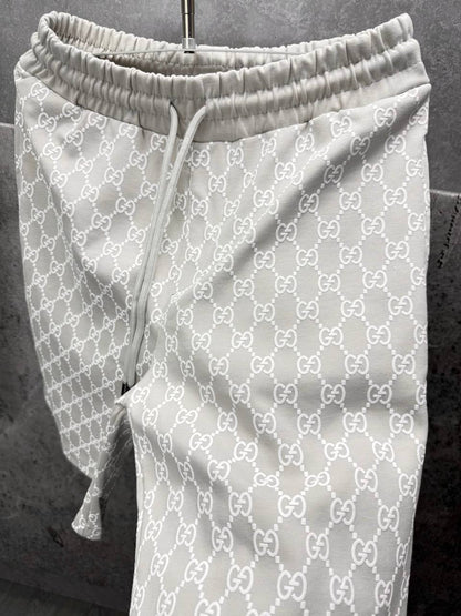 Gucci GG Monogram Logo Men's T-Shirts & Shorts Set in 2 Colors Reps UK Best Quality Sale AAA Replica
