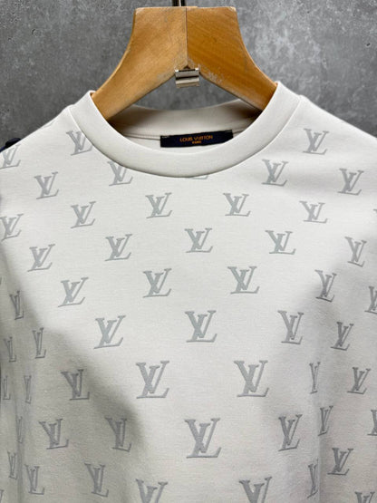 Louis Vuitton Monogram Embellished Men's T-Shirts & Shorts Set in 2 Colors Reps UK Best Quality Sale AAA Replica
