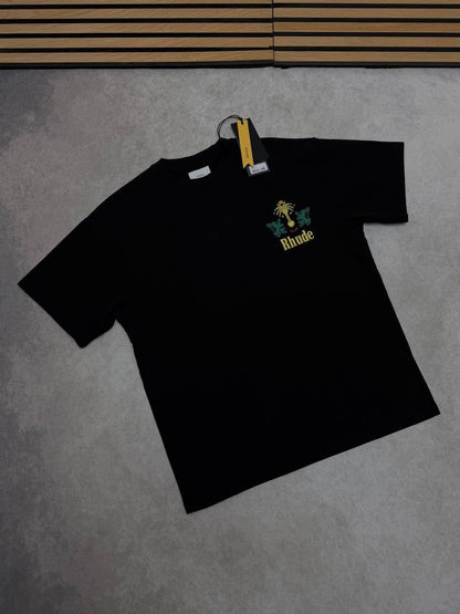 Rhude Tobacco Logo Print T-Shirts Men's Women's in 2 Colors Reps Sale UK Best Quality AAA Replica