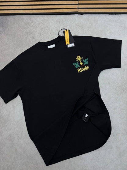 Rhude Tobacco Logo Print T-Shirts Men's Women's in 2 Colors Reps Sale UK Best Quality AAA Replica
