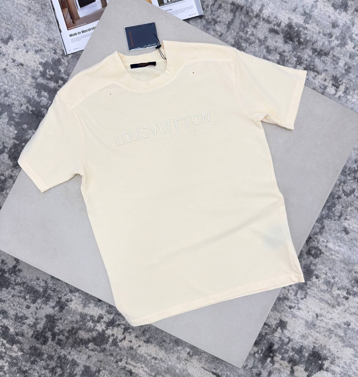 Louis Vuitton Washed Ribbed Cotton T-Shirts Men's Women's in Different Colors Reps Sale UK Best Quality AAA Replica