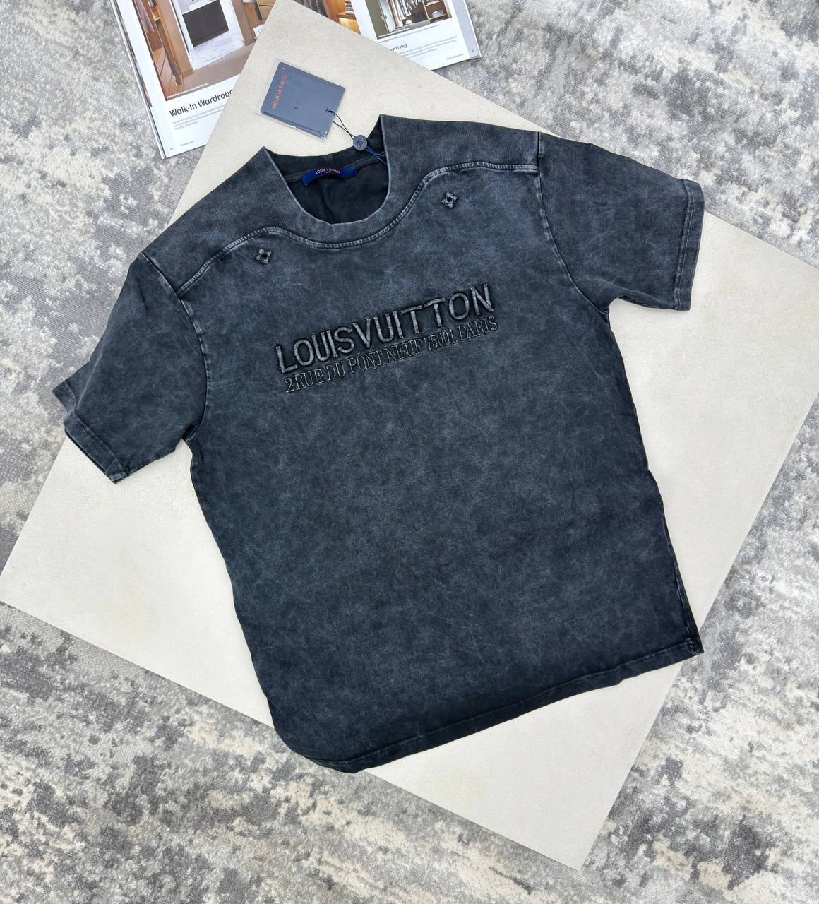 Louis Vuitton Washed Ribbed Cotton T-Shirts Men's Women's in Different Colors Reps Sale UK Best Quality AAA Replica
