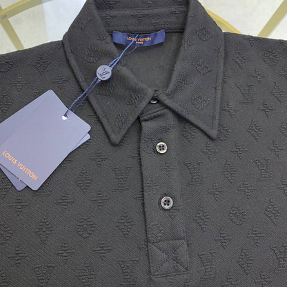 Louis Vuitton Monogram Pointelle Short-Sleeved Polo Shirts Men's in Different Colors Reps UK Sale Best Quality AAA Replica
