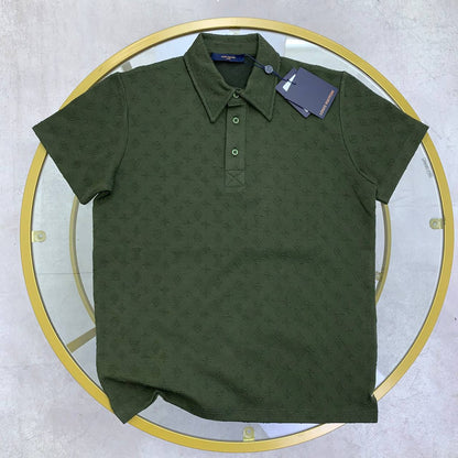 Louis Vuitton Monogram Pointelle Short-Sleeved Polo Shirts Men's in Different Colors Reps UK Sale Best Quality AAA Replica