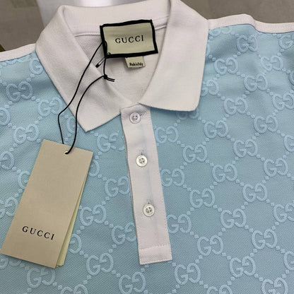 Gucci GG Jacquard Polo Shirts Men's in 2 Colors Reps Sale UK Sale Best Quality AAA Replica