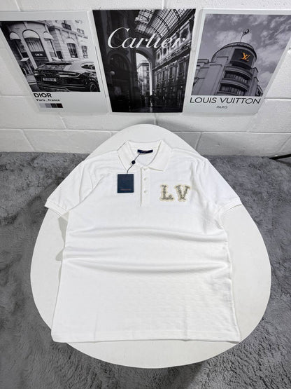 Louis Vuitton LV Monogram Polo Shirts Men's in 2 Colors Reps UK Sale Best Quality AAA Replica