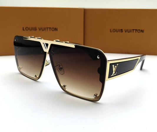 Louis Vuitton Cyclone Square Sunglasses Men's Women's in Brown Gradient Reps Sale UK Best Quality Sale AAA Replica