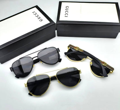 Gucci Web Stripe Pilot Sunglasses in 2 Colors Men's Women's Reps Sale UK Best Quality AAA Replica