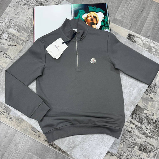Moncler Logo Patch Half-Zip Jumpers Men's Women's in Different Colors Reps UK Best Quality AAA Replica