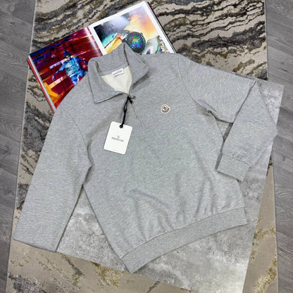 Moncler Logo Patch Half-Zip Jumpers Men's Women's in Different Colors Reps UK Best Quality AAA Replica