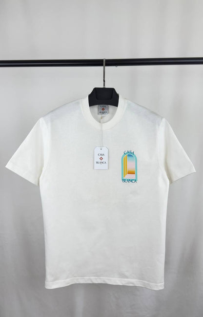 Casablanca L'Arc Colore Cotton Men's Women's T-Shirts in 2 Colors Reps UK Best Quality AAA Replica