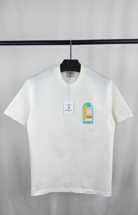 Casablanca L'Arc Colore Cotton Men's Women's T-Shirts in 2 Colors Reps UK Best Quality AAA Replica