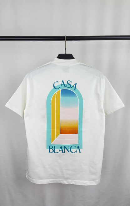 Casablanca L'Arc Colore Cotton Men's Women's T-Shirts in 2 Colors Reps UK Best Quality AAA Replica