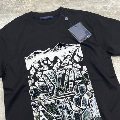 Louis Vuitton Velvet Jacquard Short-Sleeved T-Shirts in Different Colors Men's Women's Reps Sale UK Best Quality AAA Replica