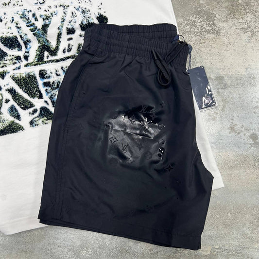 Louis Vuitton Velvet Jacquard Short-Sleeved T-Shirts & Shorts Set in Different Colors Men's Reps Sale UK Best Quality AAA Replica