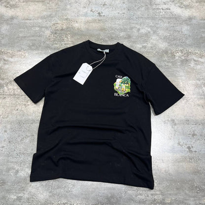 Casablanca Printed Organic Signature Men's Women's T-Shirts in 2 Colors Reps Sale UK Best Quality AAA Replica