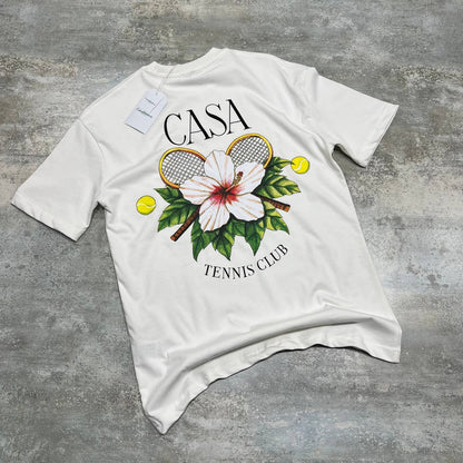 Casablanca Casa Tennis Club Printed Men's Women's T-Shirts in 2 Colors Reps Sale UK Best Quality AAA Replica